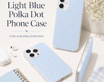 Light Blue Polka Dot Phone Case