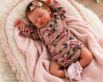 Rosalie: Bambola reborn realistica da 48 cm (19 pollici) che dorme - Neonata realistica in vinile siliconico