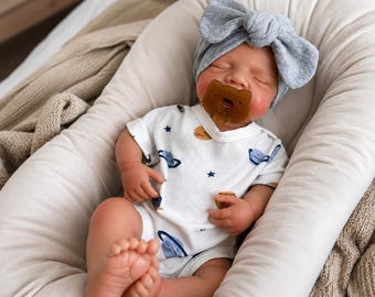Muñeco bebé reborn realista de silicona de cuerpo completo – Juguete infantil realista hecho por un artista