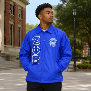 Kurtka Zeta Phi Beta Greek Line, kurtka uniwersytecka z greckimi literami, kurtka bractwa studenckiego, nylonowa kurtka typu bomber, spersonalizowana grecka kamizelka ratunkowa,