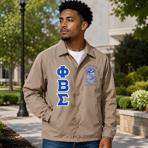 Kurtka Phi Beta Sigma Greek Line, kurtka uniwersytecka z greckimi literami, kurtka bractwa studenckiego, nylonowa kurtka typu bomber, spersonalizowana grecka kamizelka ratunkowa,