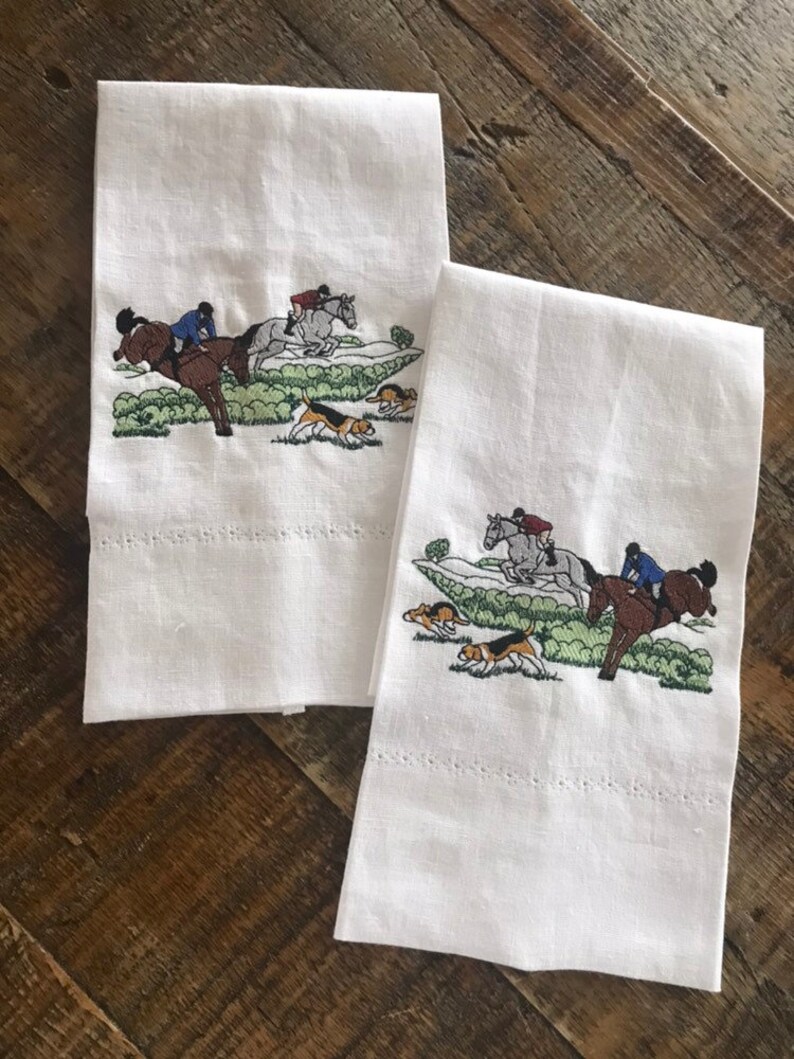 Horse Lovers /Hunt Scene Towels/Horse Lover/Horse Kitchen Etsy