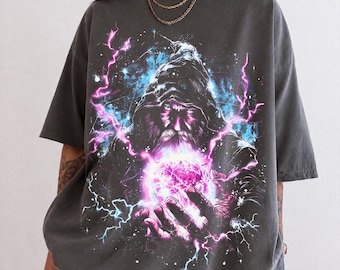 Vintage Magic Wizard Comfort Color, Fantasy Mage Shirt, Vintage Fantasy Clothing, Dark Fantasy Shirt, Halloween Gift