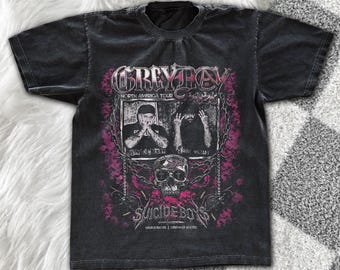 Komfortfärgad Greyday 2026-skjorta, Suicideboys G59-merchandise, unisex rapparkläder, vintage rapparskjorta