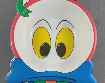 Vintage Fataco Melaminschüssel mit Entengesicht | Große 22 cm Retro-Kinderschüssel