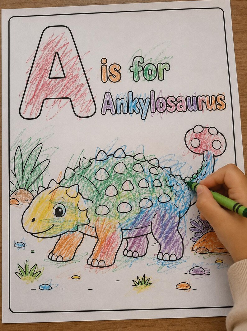 Dinosaur Birthday Party Coloring Pages | Ages 2 - 5 | 50+ Activity ...