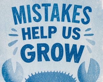 Handmade cyanotype | Indigo print | Art | Sun print | Wall decor | Unique wall art | Mistakes help us grow