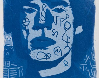 Handmade cyanotype | Indigo print | Art | Sun print | Wall decor | Unique wall art | Jagger