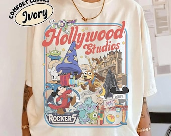 Comfort Colors Disney Hollywood Studios Shirt, Retro Mickey & Friends Hollywood Tower tee, Disney Toy Story Shirt,Star Wars Shirt,WDW shirt.