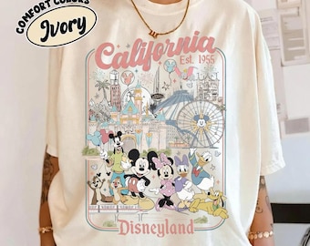 Retro Disneyland Comfort Colors Shirt, Space Mountain Shirt,Mickey And Friends Tee,Disney Vacation Shirt, Disney Trip Tee, Disney California