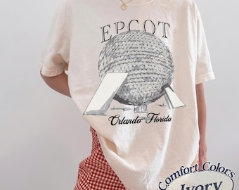 Camiseta retro de Disney Epcot, camisetas para viajes a Disney, camiseta del tour mundial de Epcot, camiseta de Disneyworld, camiseta familiar de Disney, camiseta Comfort Colors para vacaciones en Disney.