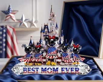 Personalized Best Mom Ever Acrylic Plaque | Custom Family Castle Decor with Kids Names | Mother's Day Gift for Mom from Children