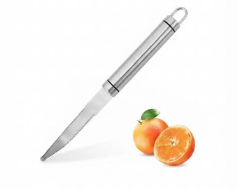 Grapefruit Knife Curved Serrated Double Blade Stainless Steel Citrus Cutter