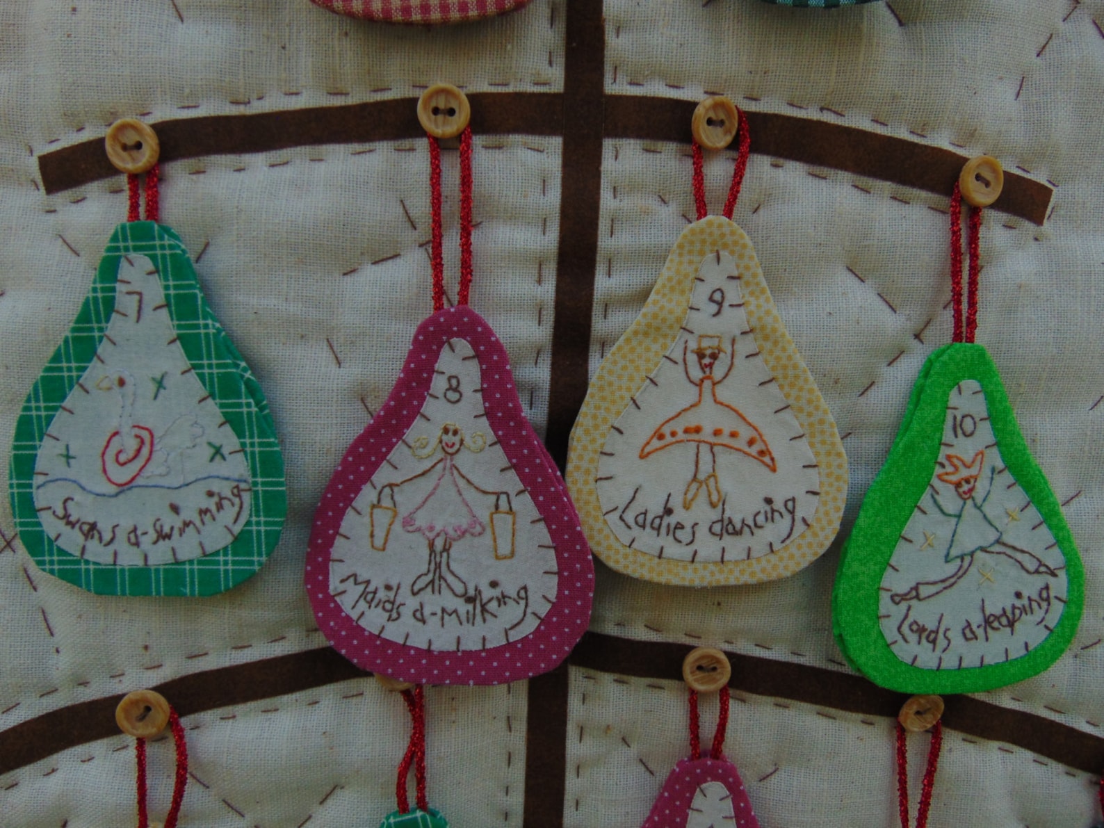 12 Days of Christmas Wall Hanging Etsy