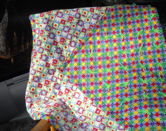 Primary Colors Crib Blanket Baby Quilt