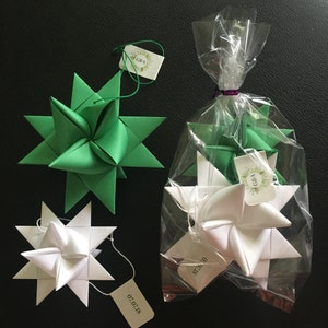 Folded Paper Froebel Stars-Choose Your Color/Colors Set of 12 image 2
