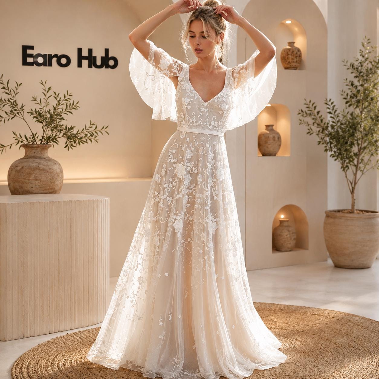 ivory wedding dresses for older brides Alie Street Anya Lace Dress our impeccably tailored empire line wedding dress falls to the knee in beautiful ivory corded lace with a sheen as subtle as lip gloss.This sleek bridal look works perfectly for a registry office or city wedding Ivory Wedding Dresses for Older