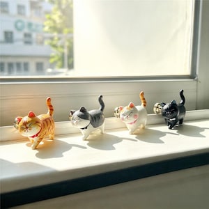 Cute Cat Cabinet Knob, 3D Cat Drawer Pull, Whimsical Furniture Hardware, Kawaii Animal Handle for Dresser, Handmade Kitchen Cupboard Decor