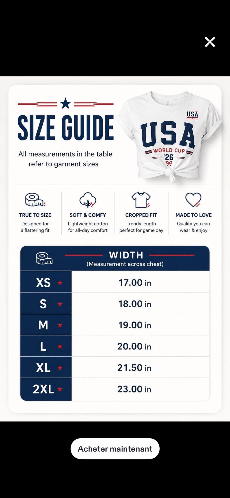 Top corto de la Copa Mundial de EE. UU. 2026, camiseta vintage desgastada para aficionados al fútbol, camiseta de mujer de la selección femenina de EE. UU. imagen 9