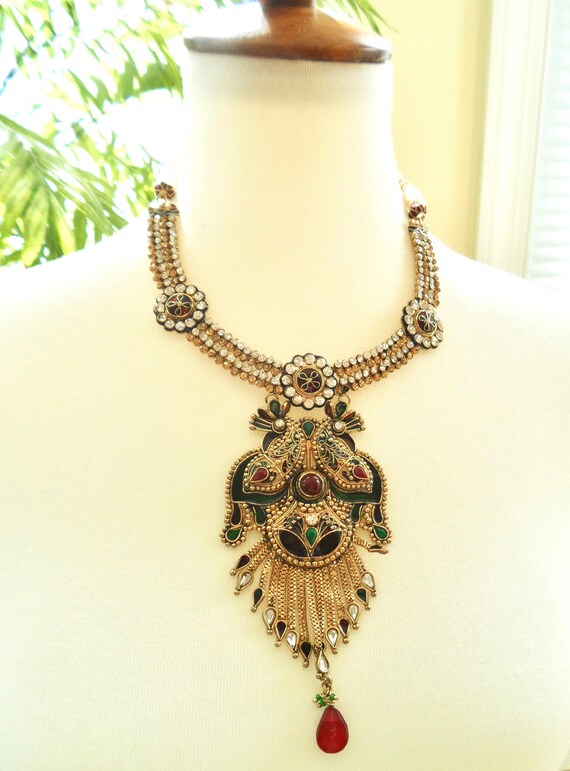 Mughal Necklace Temple Necklace Ethnic Necklace M… - image 10