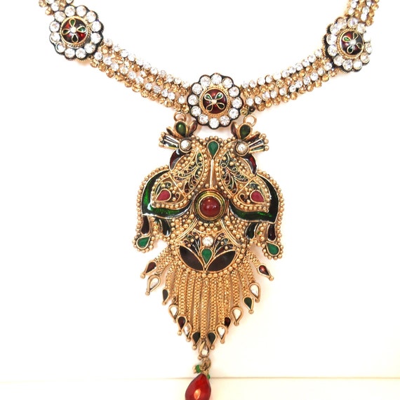 Mughal Necklace Temple Necklace Ethnic Necklace M… - image 1