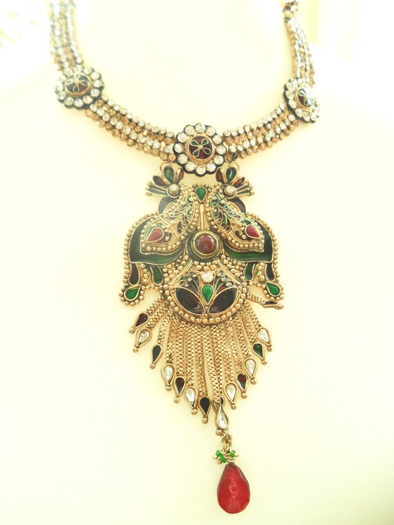 Mughal Necklace Temple Necklace Ethnic Necklace M… - image 7