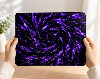 Purple Galaxy Swirl Mouse Pad | Cosmic Space Desk Mat