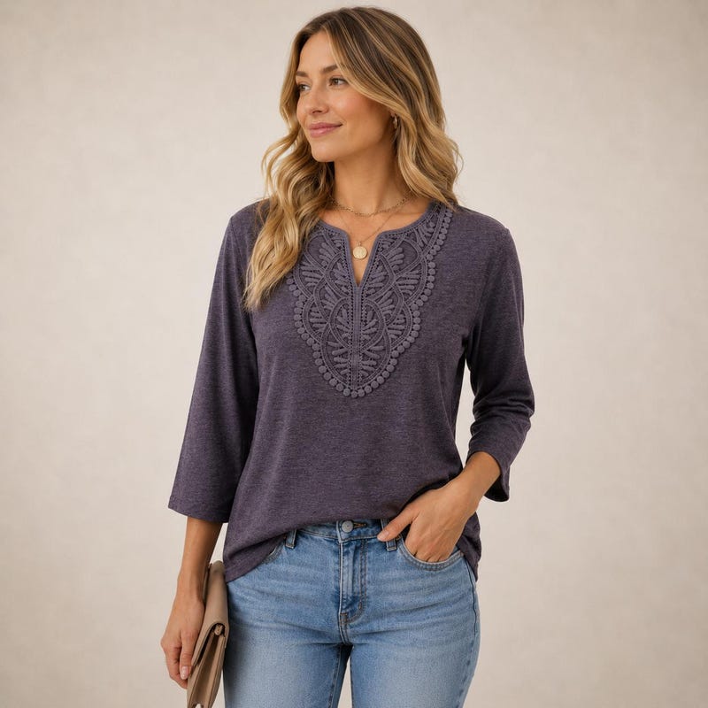 Womens Lace V Neck Tops - Etsy