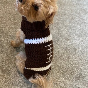 Dogs Who are Big Fans of Football  Dog sweater, Dog sweaters, Pet sweater