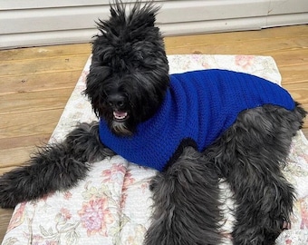 Handmade Crochet Dog Sweater: Custom Solid Color, Personalized Fit