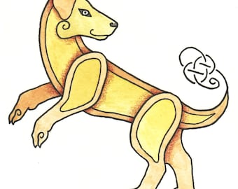 Celtic Critter - Yellow Labrador - Original