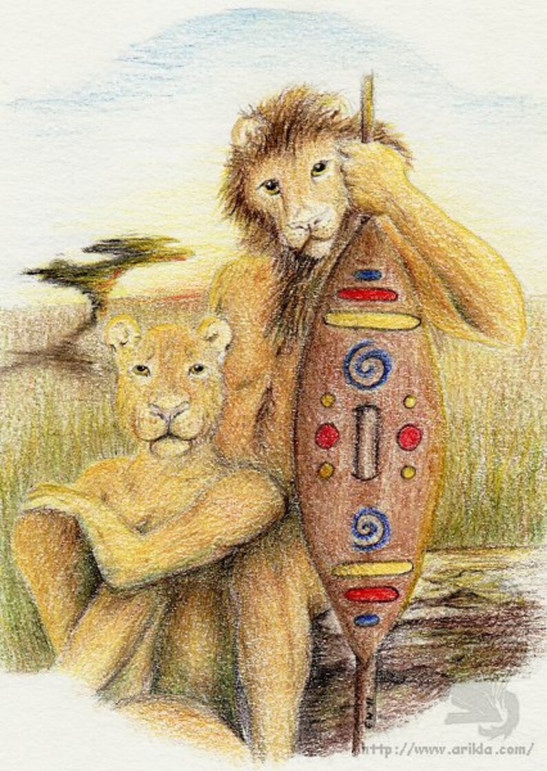 The King and the Queen Original Colored Pencil image 1