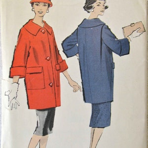 Advance 8772 Misses' coat with cutaway neckline, roll collar and cuffs image 3