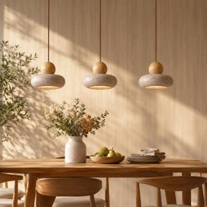 Natural Agate Stone Pendant Lamp, Vintage Ceiling Light Fixture for Bedroom, Kitchen & Restaurant