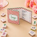 50% Discount- Set 4 Stripe Mahjong Card Holders – Custom Name Acrylic Mahjong Guide Covers,  Seersucker Mah Jongg Accessory Gift product logo