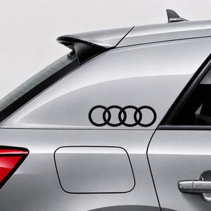 Audi Rings-vinylstickers – 9 inch opdruk op de rok | Set van 2 autostickers