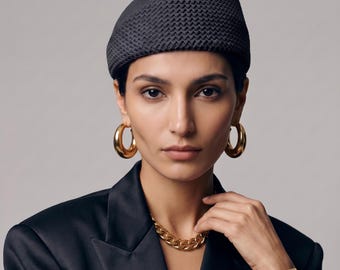 Gorro de boina de punto para mujer, gorra estilo Newsboy retro británica con visera de pato, gorro de verano transpirable estilo Baker Boy, gorro de boina tipo pastillero de moda coreana