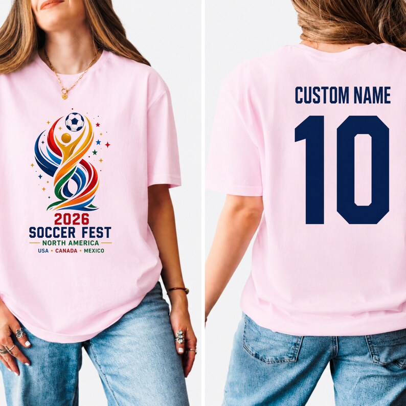 Patriotic American Football Cup Tee, USA Sports Shirt, Cotton Game Day Apparel, Gift for Soccer Lovers image 5