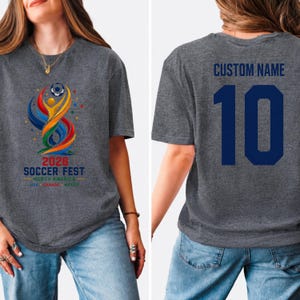 Patriotic American Football Cup Tee, USA Sports Shirt, Cotton Game Day Apparel, Gift for Soccer Lovers image 8