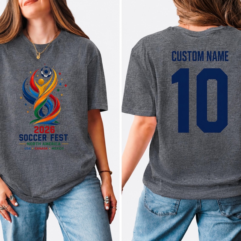 Patriotic American Football Cup Tee, USA Sports Shirt, Cotton Game Day Apparel, Gift for Soccer Lovers image 8