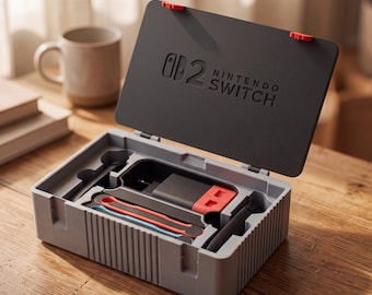 Nintendo Switch 2 Travel Case | 3D Printed Console Organizer | Game Storage Gift