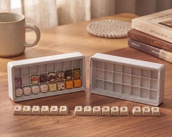 3D-Printed Macaron-Colored Keycap Storage & Display Box (Dust-Proof) | A  for Mechanical Keyboard Enthusiasts