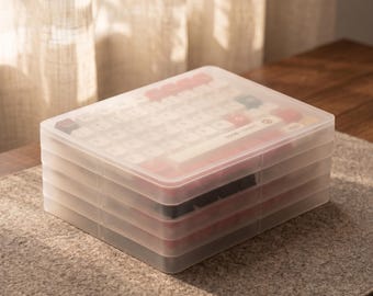 Semi-transparent Stackable Keycap Storage Box | Dustproof Gift For Mechanical Keyboard Enthusiasts