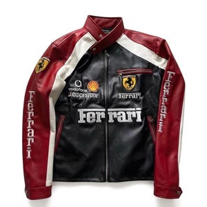 Ferrari Jacket Leather Vintage - Etsy