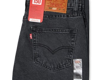 Levi's 501 Black Stonewash Men's Straight Fit Jeans