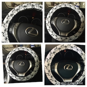 Star Wars steering wheel cover  Disney 100% Cotton fabric with full grip liner