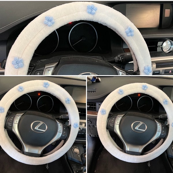 Fuzzy Steering Wheel Cover Etsy