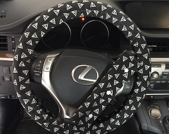 100% Cotton fabric harry poter Steering wheel cover with seatbelt cover full grip liner