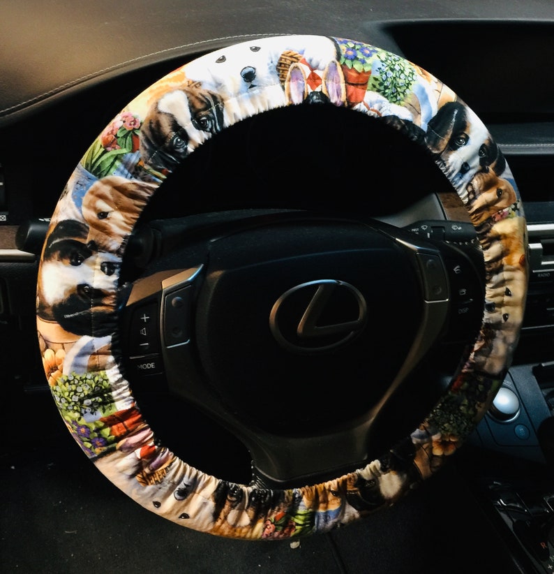Dog Steering Wheel Cover Etsy