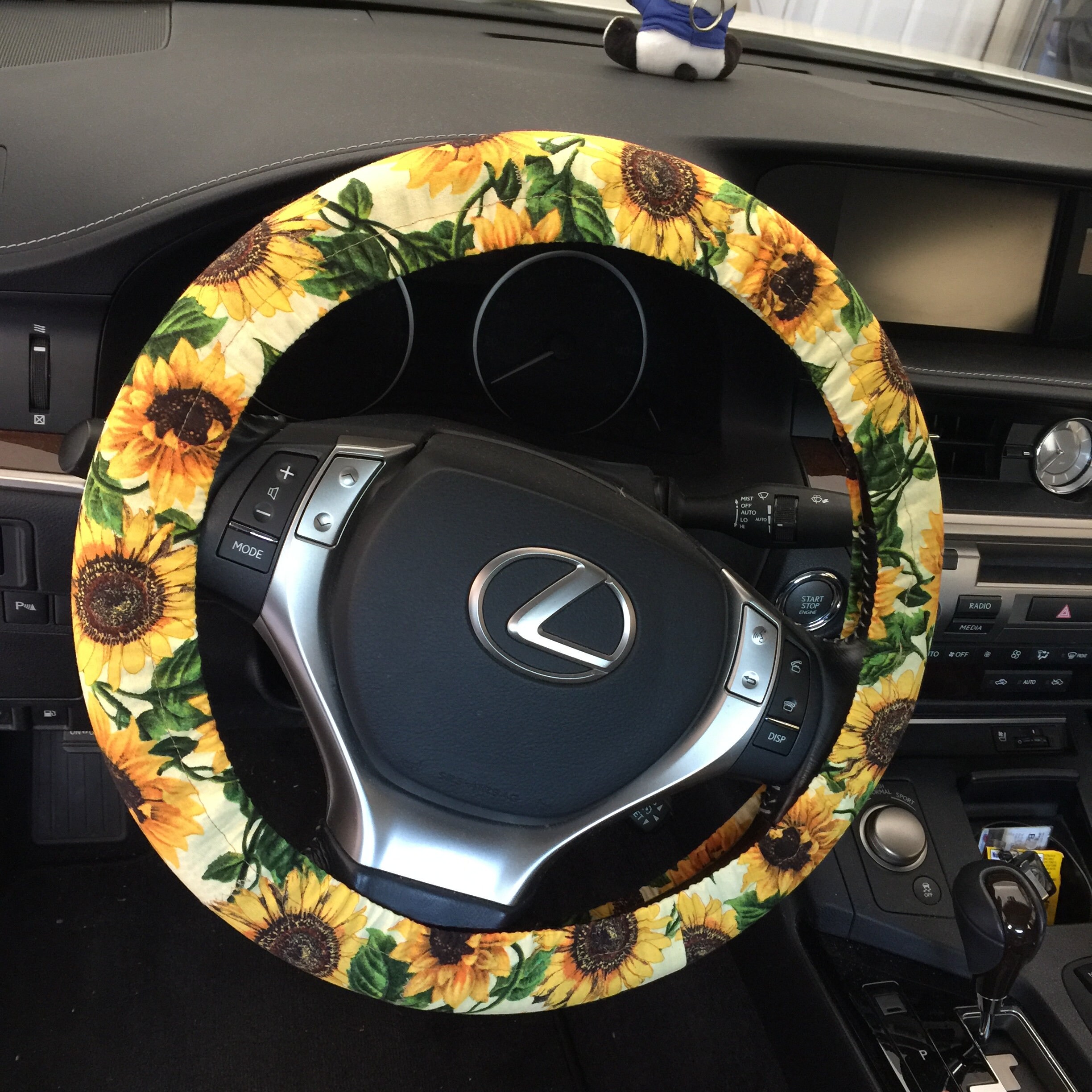 Sunflower Steering Wheel Cover 100 Cotton With Full Grip Liner Etsy